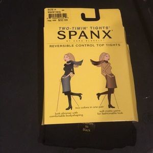 Ladies size A spanx reversible tights new